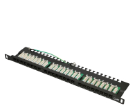 ExtraLink  Patchpanel 24p 19" 0,5U UTP 6 (czarna) - 1323252 - zdjęcie 2